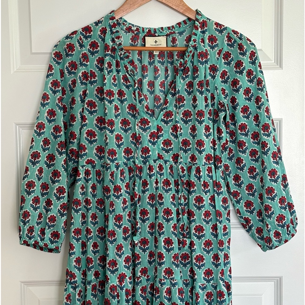 TNUCK Beach Long Sleeve (3/4 sleeve) Salty Paloma Caftan. Size XS.